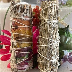 Sage & Rose Petal Smudge Bundle Set